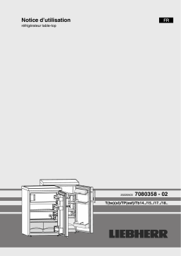 Liebherr TP 1724 Comfort Réfrigérateur table-top Mode d'emploi