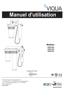 Viqua IHS22-D4 Whole Home Integrated UV Water Treatment Manuel utilisateur