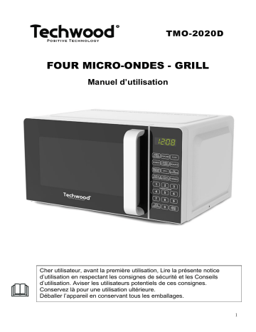 Techwood TMO-2020D Micro-Ondes 20L /Grill Manuel utilisateur | Fixfr