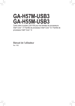 Gigabyte GA-H57M-USB3 Motherboard Manuel du propriétaire