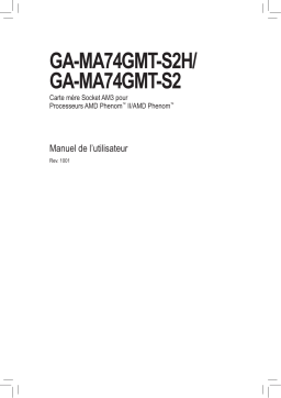 Gigabyte GA-MA74GMT-S2 Motherboard Manuel du propriétaire