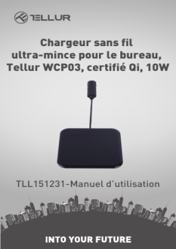 Tellur TLL151231 Qi Ultra Slim Wireless Fast Charging Pad Manuel utilisateur