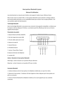 Tellur TLL161051 Lycaon Bluetooth Speaker Manuel utilisateur
