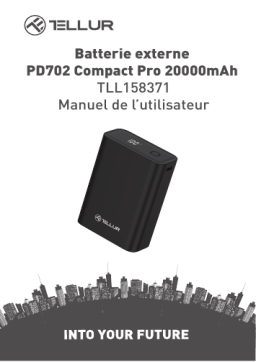 Tellur TLL158371 Compact Pro Pd702 20000mah Power Bank Manuel utilisateur