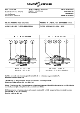 Sames AIRMIX in line filter Manuel utilisateur