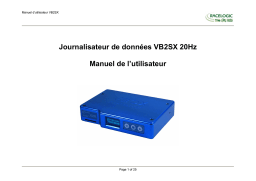 Racelogic VB2SX VBOX II SX 20Hz Manuel du propriétaire