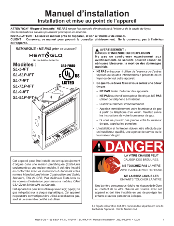 Heat & Glo SlimLine Series IFT Manuel utilisateur | Fixfr