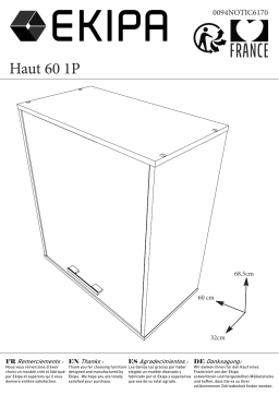 BUT Haut 60 cm 1 porte ONYX noir Mode d'emploi