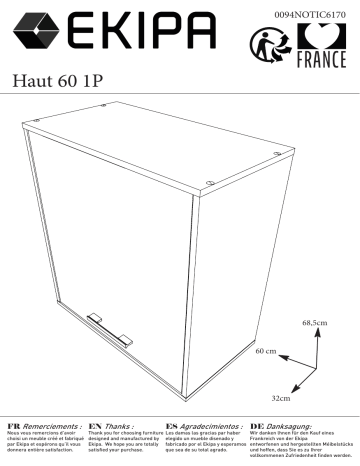 BUT Haut 60 cm 1 porte ONYX noir Mode d'emploi | Fixfr