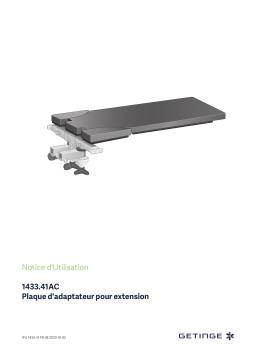 Getinge 143341AC Plate for steel extension YUNO Mode d'emploi