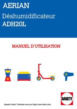 AERIAN ADH20L Déshumidificateur Manuel du propriétaire