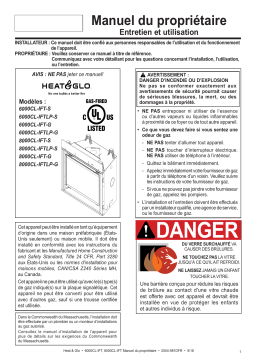 Heat & Glo 6000/8000 CL Series IFT Manuel utilisateur