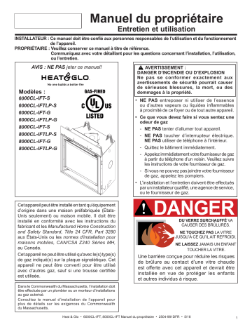 Heat & Glo 6000/8000 CL Series IFT Manuel utilisateur | Fixfr