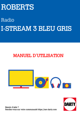 Roberts i-stream 3 bleu gris Radio Manuel du propriétaire