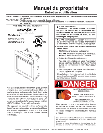 Heat & Glo 6000/8000C Modern Series IFT Manuel utilisateur | Fixfr