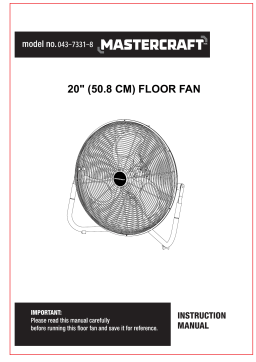 MasterCraft Vertical-Tilt Portable Floor Fan Manuel du propriétaire