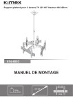 Kimex 014-6003 Ceiling mount for 3 TV screens 32''-65'' Height adjustable 86-325cm Installation manuel