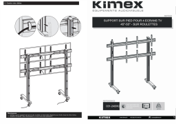 Kimex 031-2410K2 Floor stand for 4 TV screens 45"-55" height 175cm Installation manuel