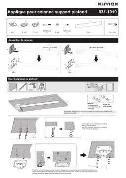 Kimex 031-1019 Ceiling plate for series 031 Installation manuel