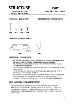 STRUCTUBE IVRY Recycled teak dining table 200 cm Manuel utilisateur
