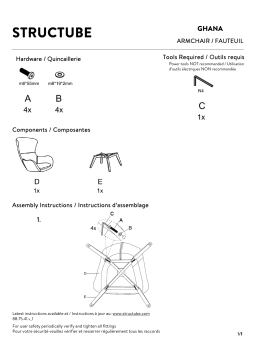 STRUCTUBE GHANA Faux shearling armchair Manuel utilisateur