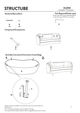 STRUCTUBE ELOISE tufted loveseat Manuel utilisateur