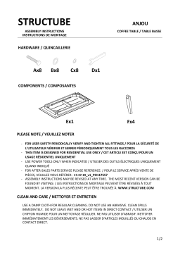 STRUCTUBE ANJOU coffee table 120 cm Manuel utilisateur