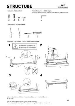 STRUCTUBE IKO Bench Manuel utilisateur