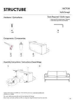 STRUCTUBE VICTOR 3-seater sofa Manuel utilisateur