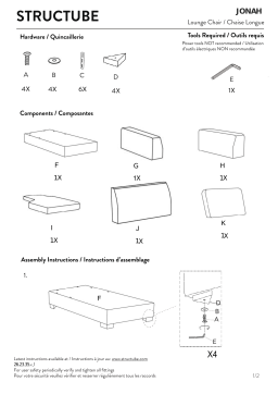 STRUCTUBE JONAH lounge chair Manuel utilisateur