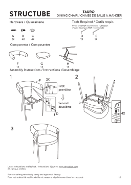 STRUCTUBE TAURO Leatherette chair, chrome plated frame Manuel utilisateur