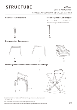 STRUCTUBE MEDAN dining armchair Manuel utilisateur