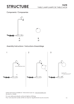 STRUCTUBE FAYE Table lamp Manuel utilisateur