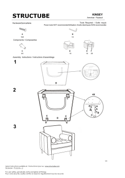 STRUCTUBE KINSEY 100% leather armchair Manuel utilisateur