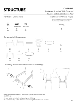 STRUCTUBE CORRINE bentwood armchair Manuel utilisateur