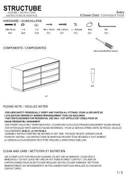 STRUCTUBE AVERY 6-drawer Chest Manuel utilisateur