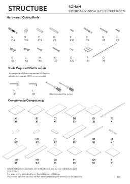 STRUCTUBE SOHAN Sideboard 160 cm Manuel utilisateur