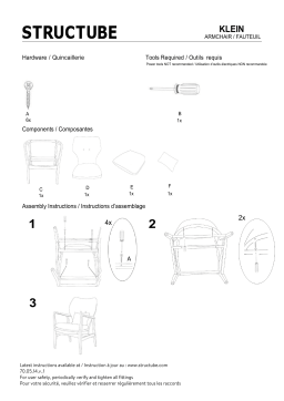 STRUCTUBE KLEIN elmwood Armchair Manuel utilisateur