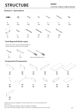 STRUCTUBE NASH coffee table 120 cm Manuel utilisateur