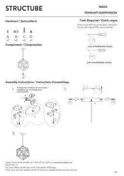 STRUCTUBE MAIA Pendant 45 cm diam. Manuel utilisateur