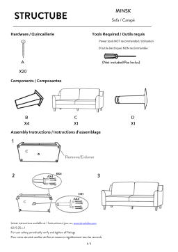 STRUCTUBE MINSK 2-seater sofa Manuel utilisateur