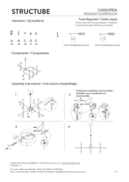 STRUCTUBE CASSIOPEIA Pendant 32 cm x 91 cm Manuel utilisateur