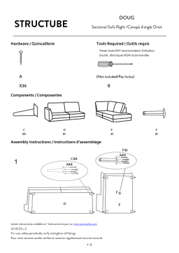 STRUCTUBE DOUG right-facing sectional sofa Manuel utilisateur