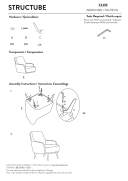 STRUCTUBE CLOE velvet armchair Manuel utilisateur