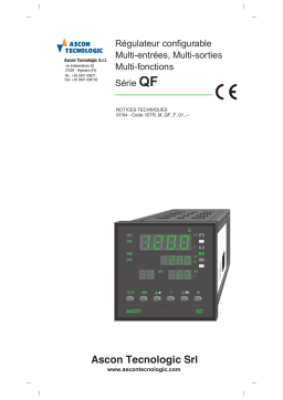 Ascon tecnologic QF Configurable Multi-input, Multi-output and Multi-function controller Manuel du propriétaire