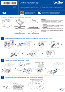 Brother HL-L5215DW Monochrome Laser Printer Guide d'installation rapide