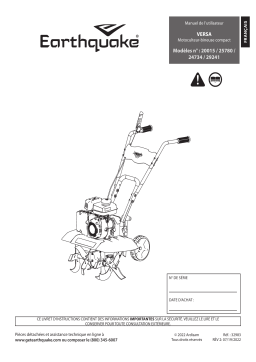 EarthQuake 24734 VERSA TILLER 79CC VIPER Manuel du propriétaire