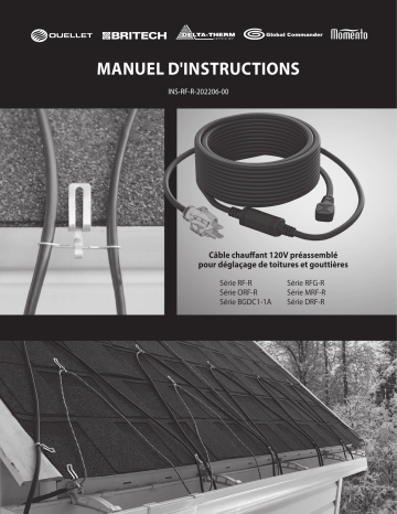 9164575 | 9164567 | 9164559 | Ouellet 9164583 200 ft 120V Pre-Assembled Roof/Gutter Heating Cable Manuel du propriétaire | Fixfr