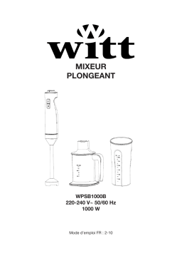 Witt Premium stavblender Manuel du propriétaire