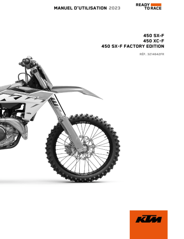 450 SX-F | 450 SX-F Factory Edition | KTM 450 XC-F bike 2023 Manuel du propriétaire | Fixfr
